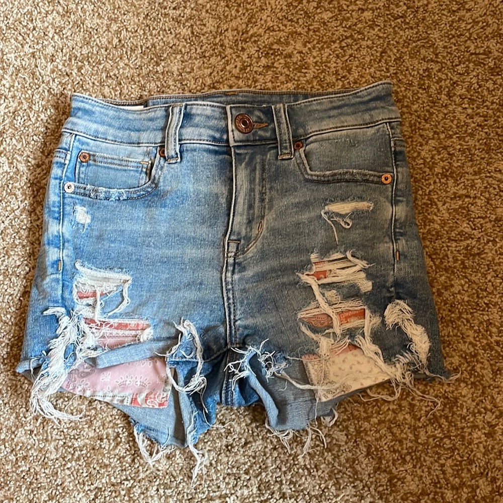 American eagle blue jean shorts